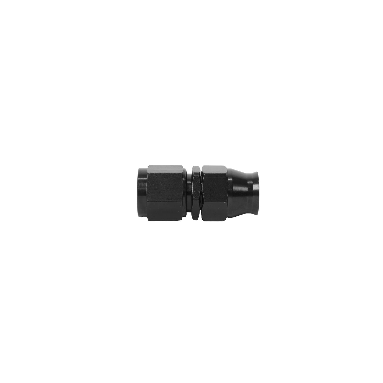 AFS15353 PTFE Racing Hose End with Straight 8AN Hose to 8AN Female - Black Anodized