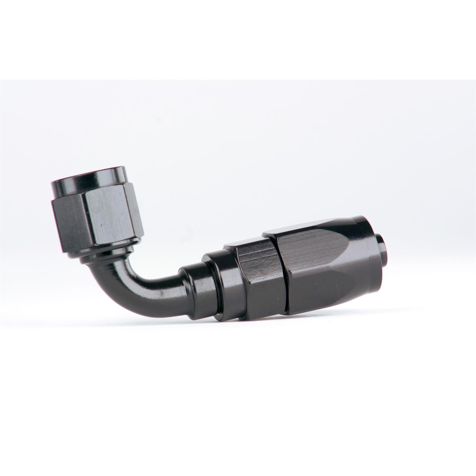 Aeromotive Fuel Hose Fitting 15663; Reusable Swivel Black Anodized