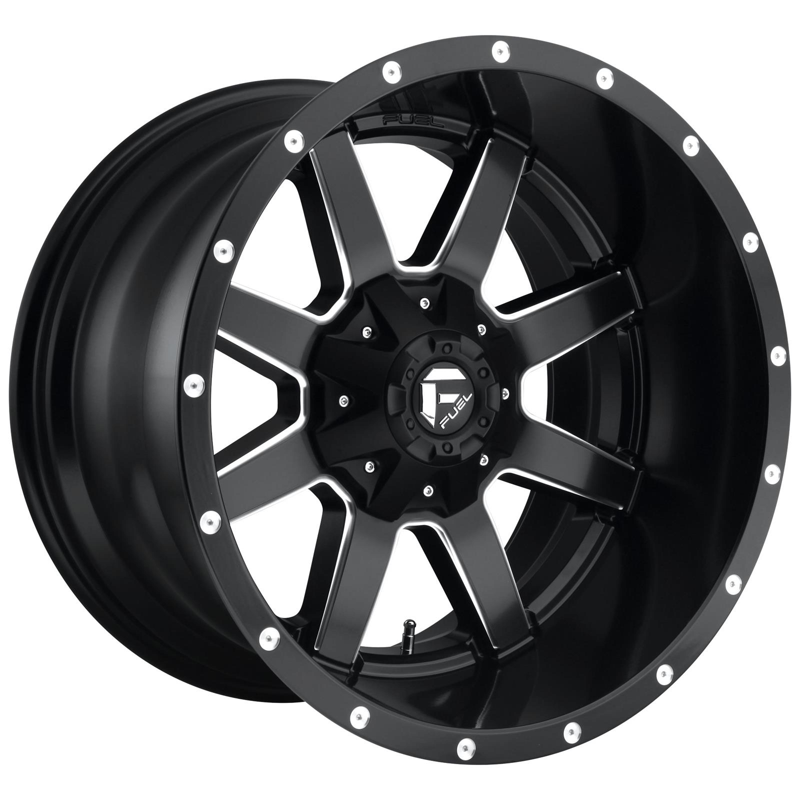 FUEL 1PC D538 MAVERICK Black Wheel with Painted (20 x 8.25 inches /8 x 210 mm, -221 mm Offset)