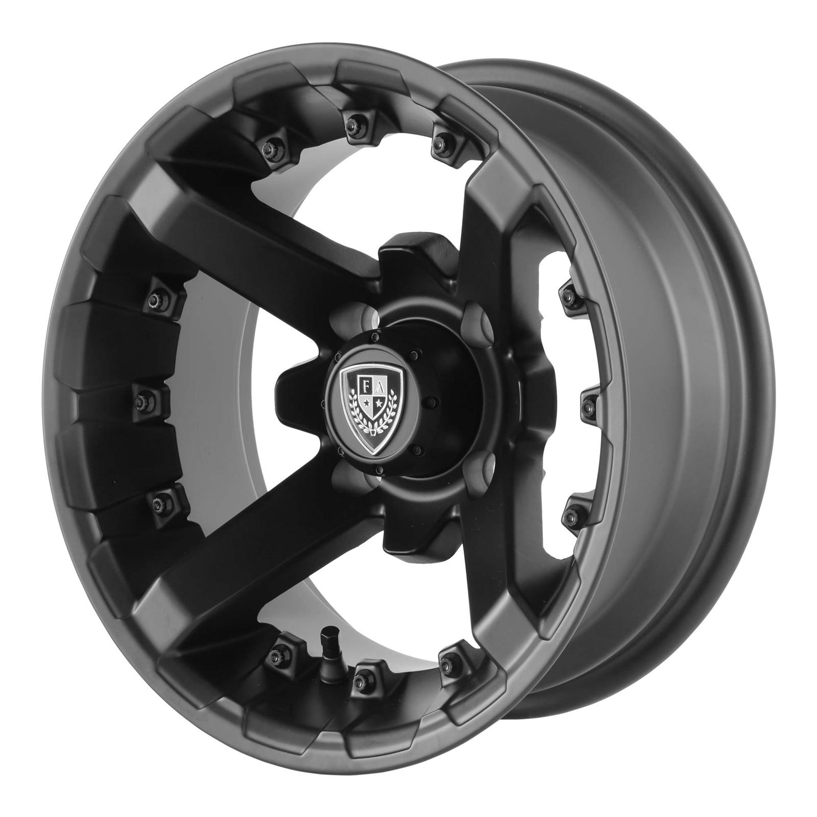 FAIRWAY ALLOYS FA138 BATTLE Matte Black Wheel (12 x 7. inches /4 x 70 mm, -47 mm Offset)