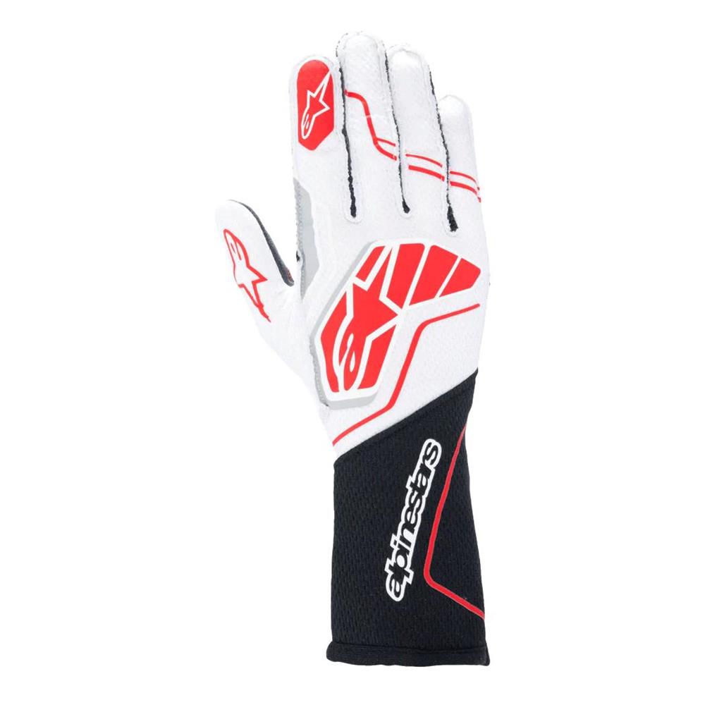 Alpinestars 3550224-123-S Tech-1 ZX V4 Gloves WHT/BLK/RED, Small