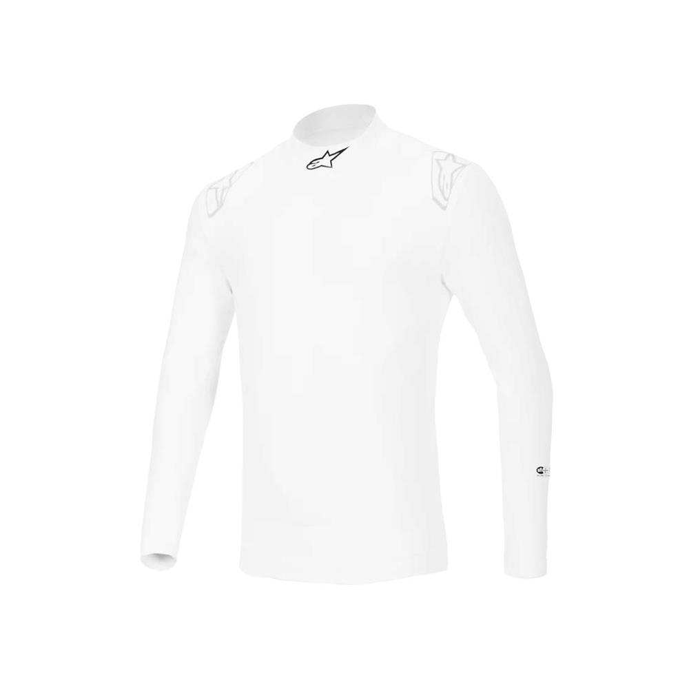 TOP様 Alpinestars 4750325-20-M/L ZX Evo V3 Top, Long Sleeve, White, M/L
