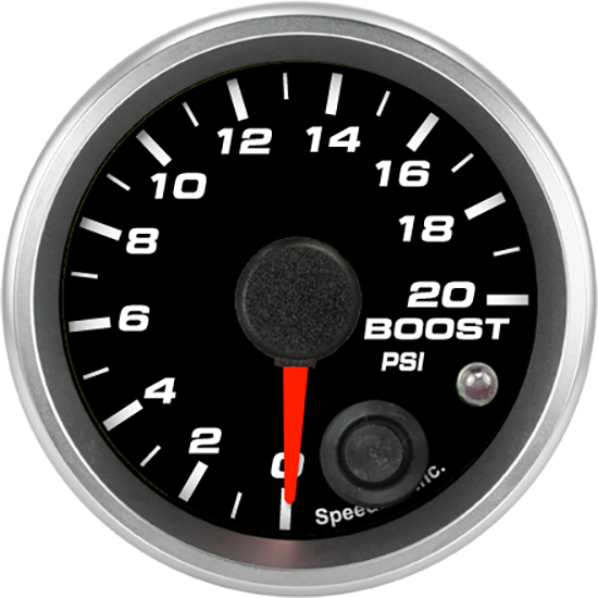 Speedhut 2-1/16" 0-20 PSI Boost Gauge w/ Warning (R2-B3-REV)