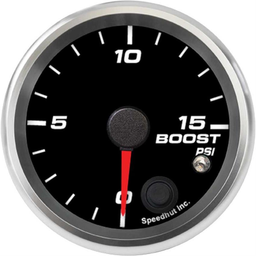 Speedhut 2-5/8" 0-15 PSI Boost Gauge w/ Warning (R25-B2-REV)