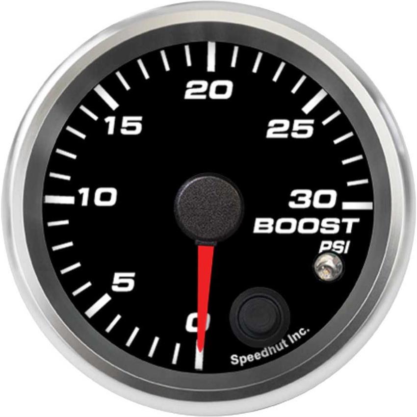 Speedhut 2-5/8" 0-30 PSI Boost Gauge w/ Warning (R25-B4-REV)