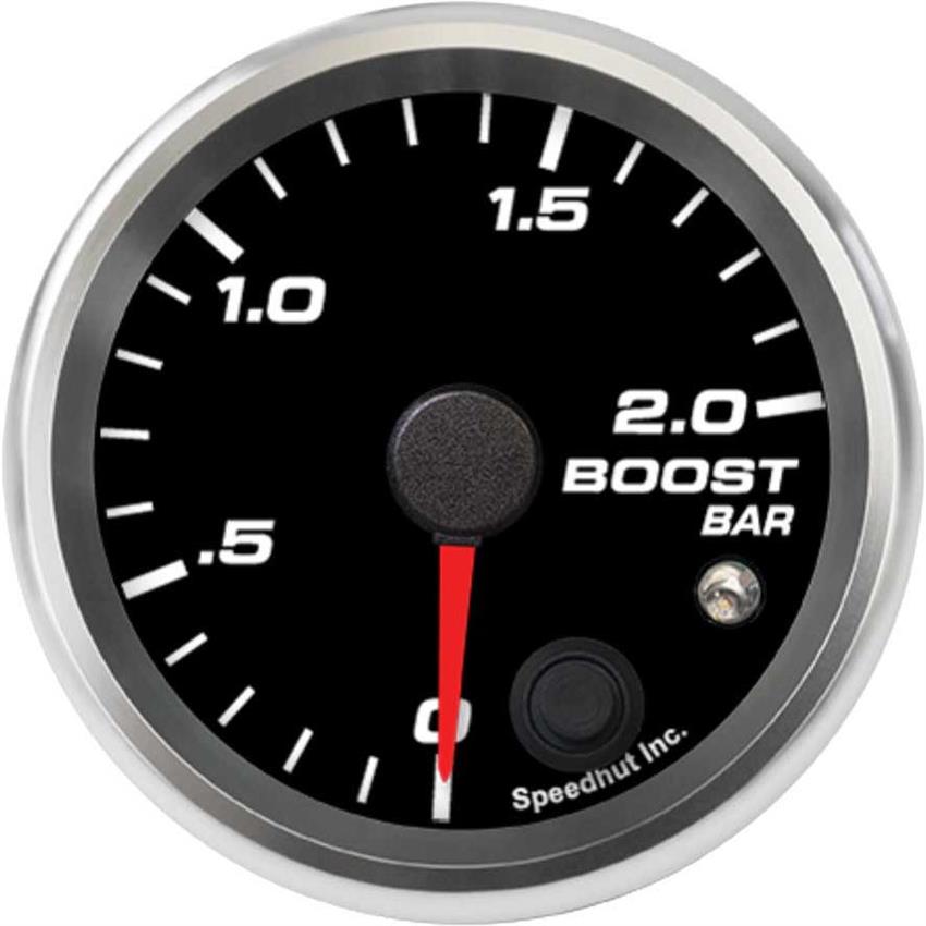 Speedhut 2-5/8" 0-2.0 Bar Boost Gauge w/ Warning (R25-B7-REV)