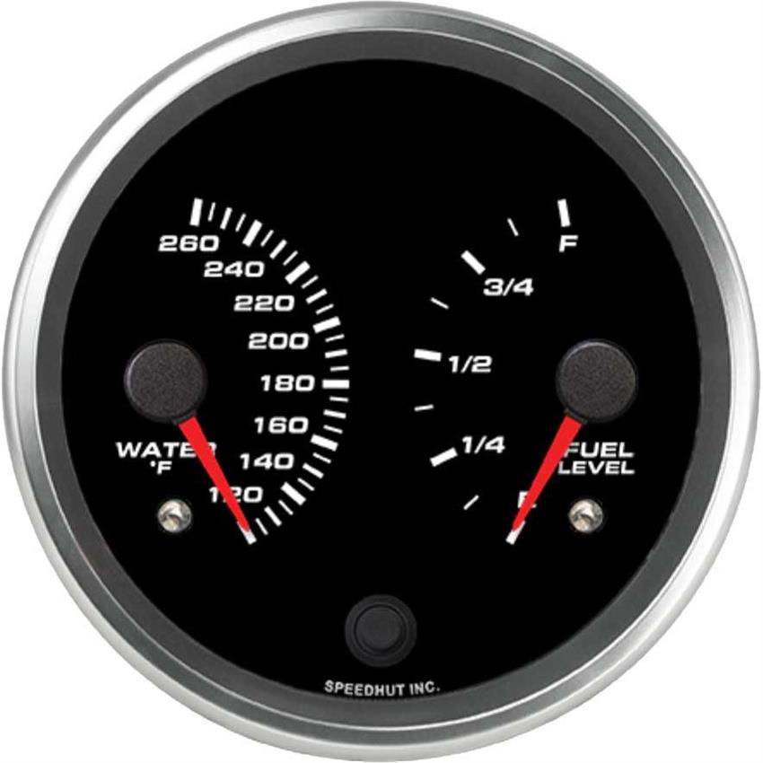 Speedhut 4-1/2" Water Temp / Fuel Level Gauge (R45-DG3-REV)