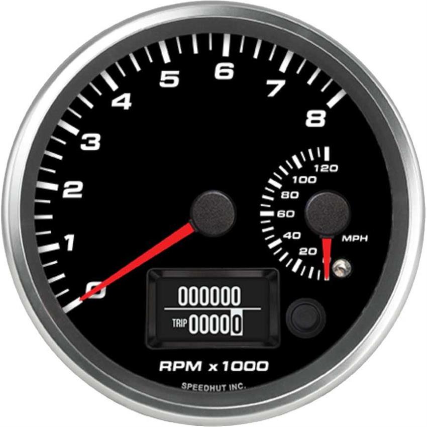 Speedhut 4-1/2" 8K Tachometer / 120 mph GPS Speedometer (R45-DS14-REV)