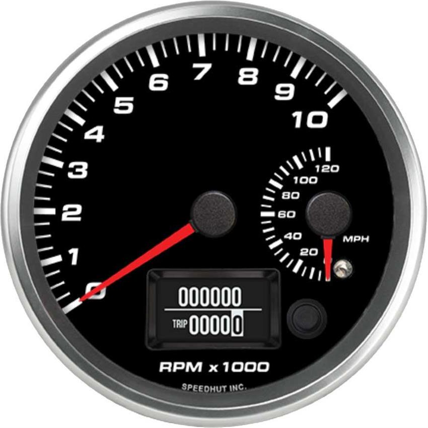 Speedhut 4-1/2" 10K Tachometer / 120mph GPS Speedometer (R45-DS15-REV)