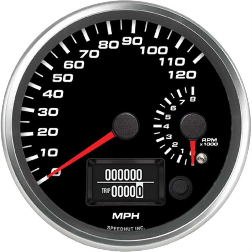 Speedhut 4-1/2" 120 mph GPS Speedometer / 8K Tachometer (R45-DS2-REV)