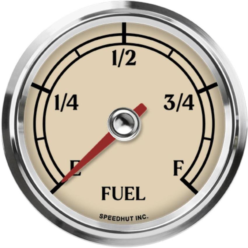 Speedhut 2-5/8" Antique Programmable Fuel Level Gauge (L25-FL1-ATQ)