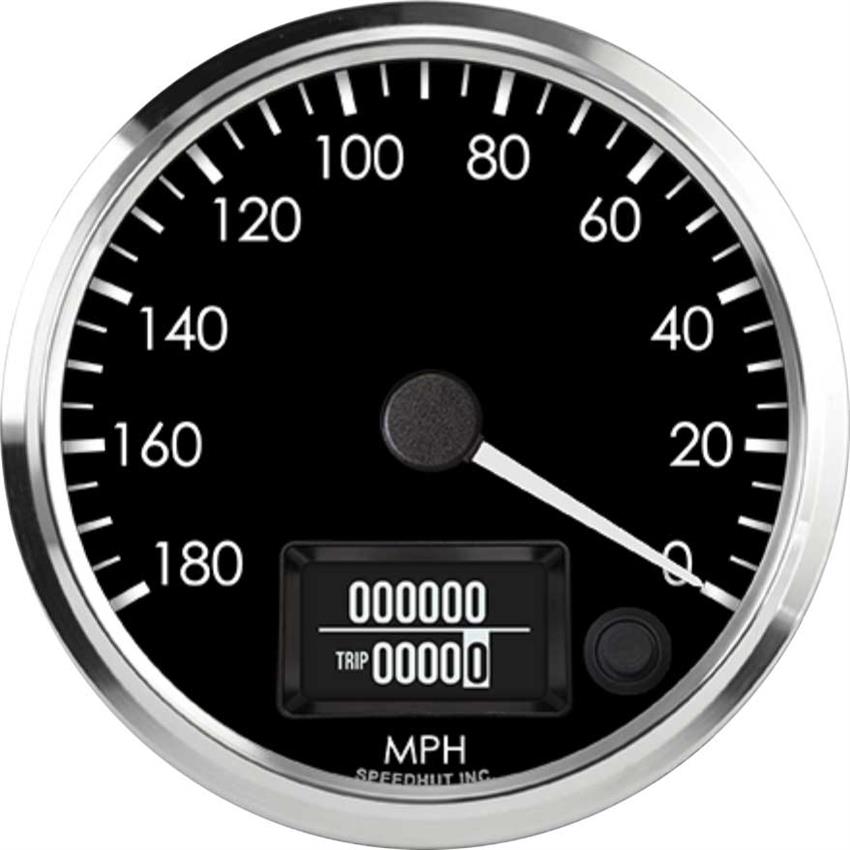 Speedhut 4" Cobra GPS 180mph Counter Clockwise Speedometer (R4-S9-COB)
