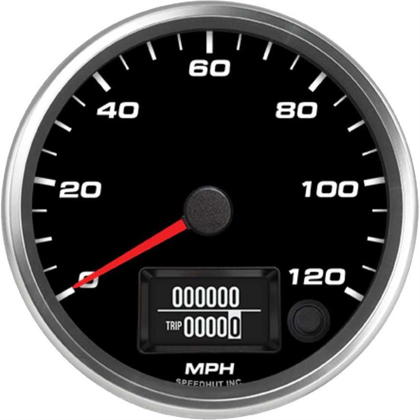 Speedhut 4" 120 mph Programmable Speedometer (R4-S10-REV)
