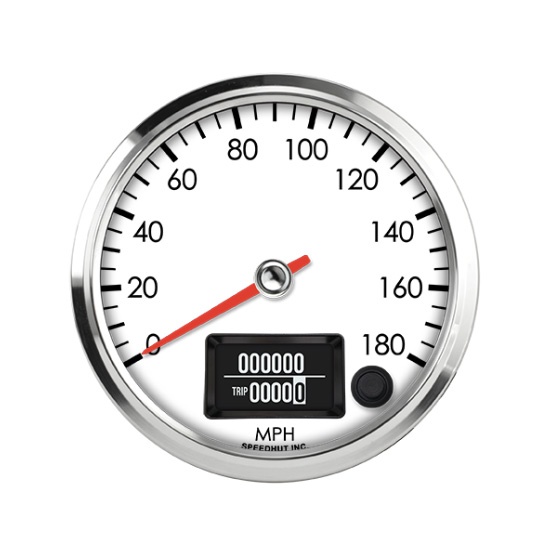 Speedhut 4" 180 mph Programmable Speedometer (R4-S21-LEG)