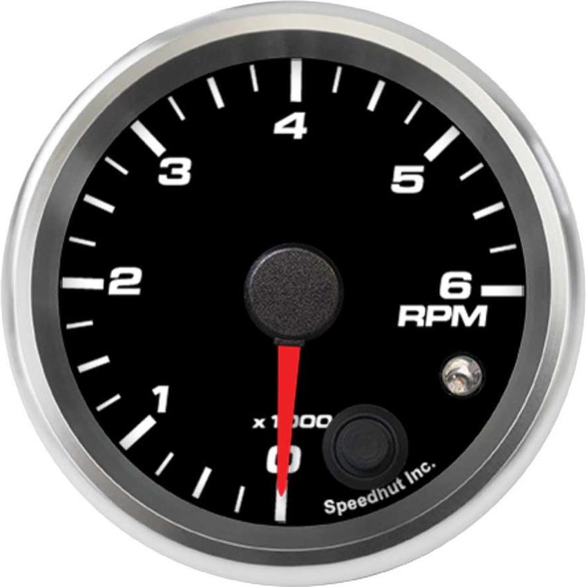 Speedhut 2-5/8" 6K RPM Shift-light Tachometer (R25-TC2-REV)