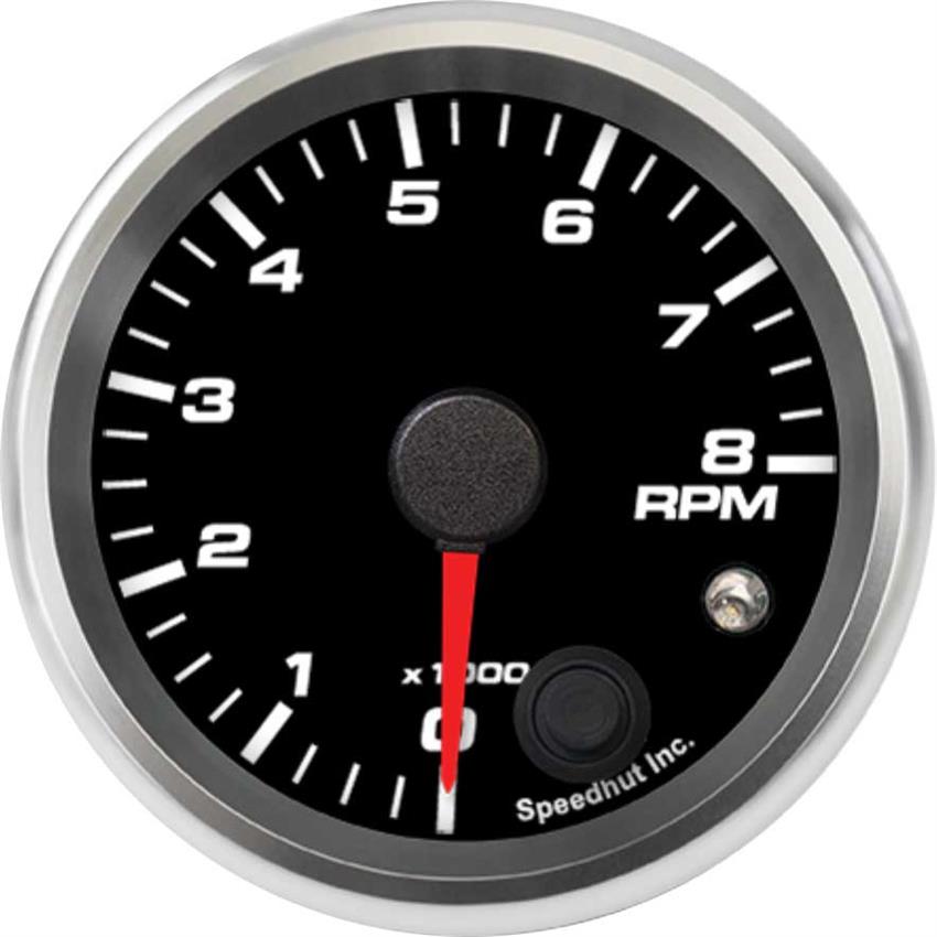 Speedhut 2-5/8" 8K RPM Shift-light Tachometer (R25-TC3-REV)
