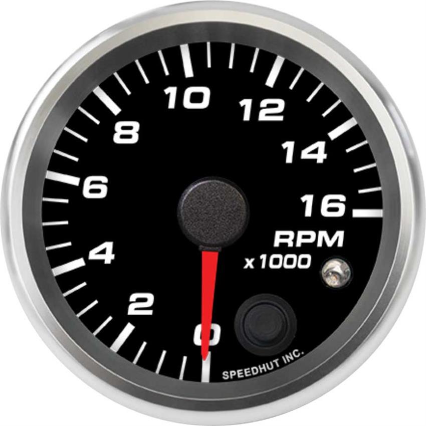 Speedhut 2-5/8" 16K RPM Shift-light Tachometer (R25-TC8-REV)