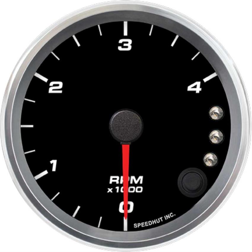 Speedhut 3-3/8" 4K RPM Shift-light Tachometer (R3-TC1-REV)