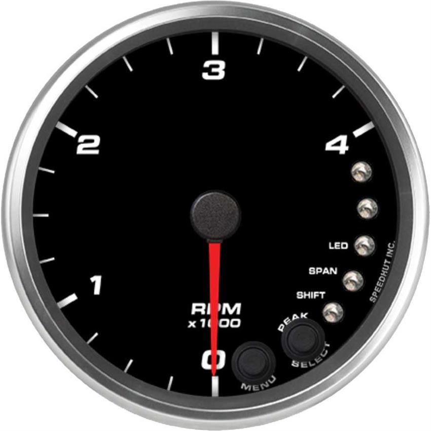 Speedhut 4" 4K RPM Shift-light Tachometer (R4-TC1-REV)