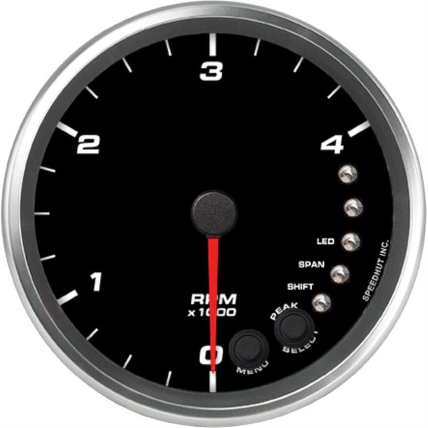 Speedhut 4-1/2" 4K RPM Dash Mount Shift-light Tachometer (R45-TC1-REV)