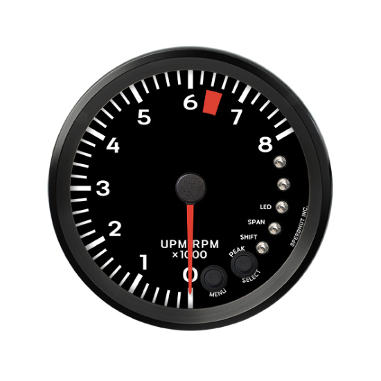 Speedhut 4-1/2" Porsche 8K RPM Shift-light Tachometer (R45-TC3-PCH)