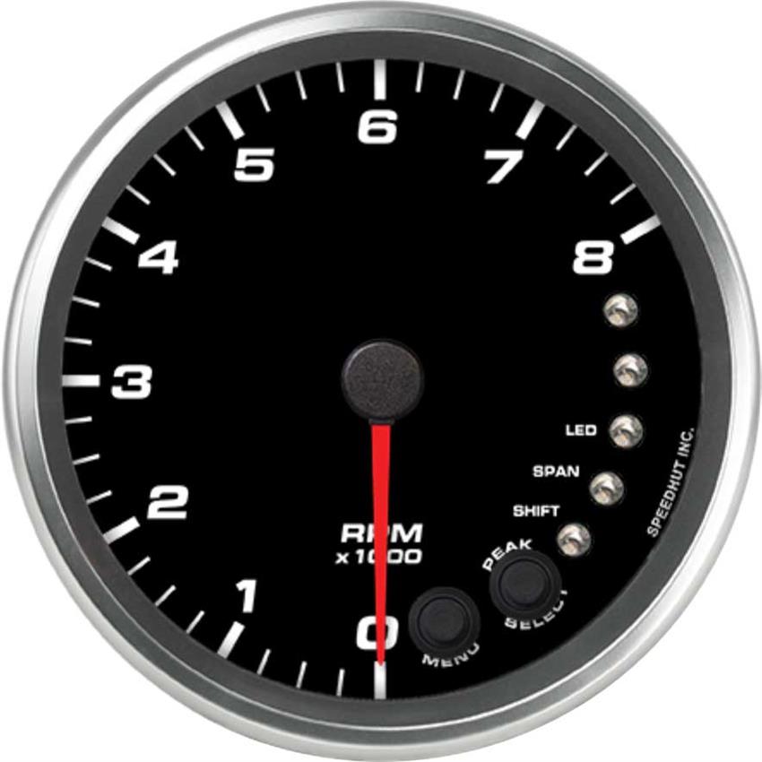 Speedhut 4-1/2" 8K RPM Shift-light Dash Mount Tachometer (R45-TC3-REV)
