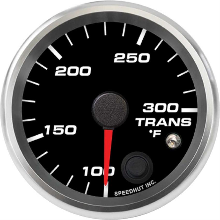 Speedhut 2-5/8" 100-300F Trans Temp Gauge w/ Warning (R25-TT1-REV)