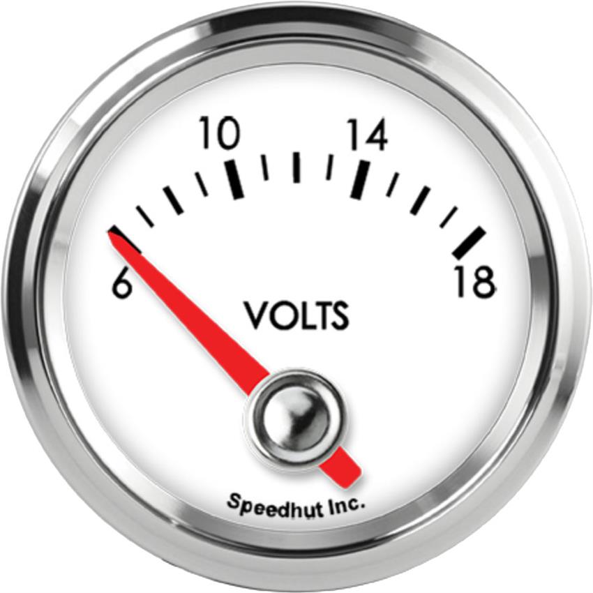 Speedhut 2-1/16" 6-18V Volt Gauge - 90 Degree Sweep (L2-V2-LEG)