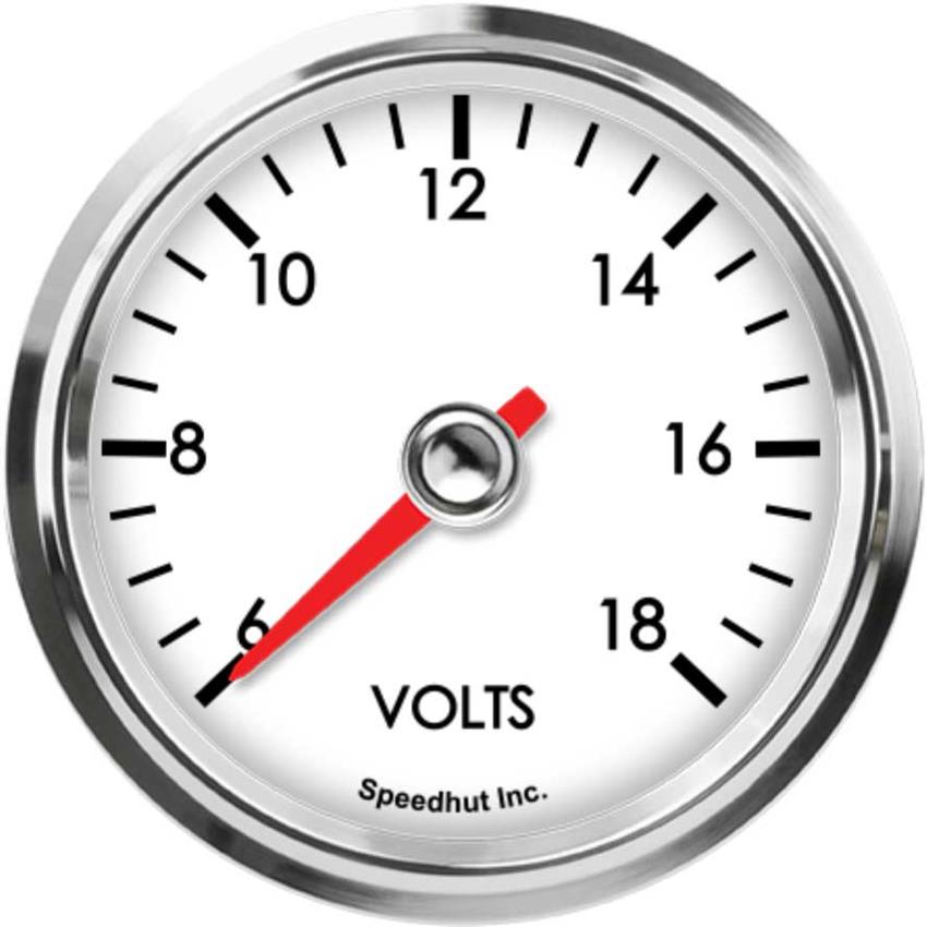 Speedhut 2-5/8" 6-18V Volt Gauge (L25-V1-LEG)