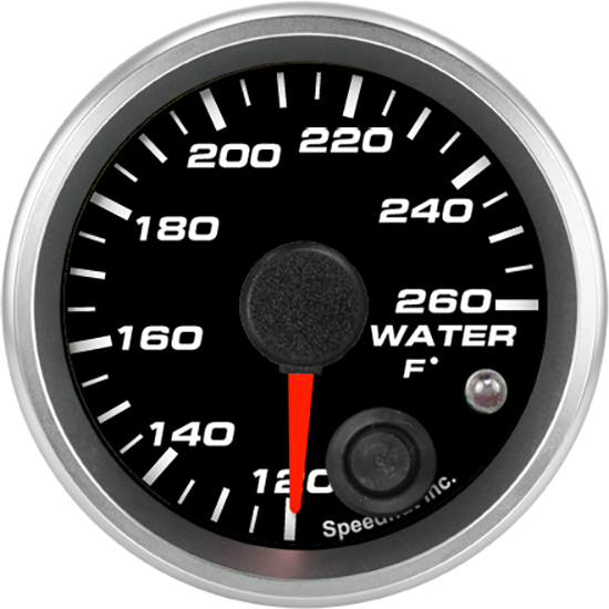 Speedhut 2-1/16" 120-260F Water Temp Gauge w/ Warning (R2-WT1-REV)