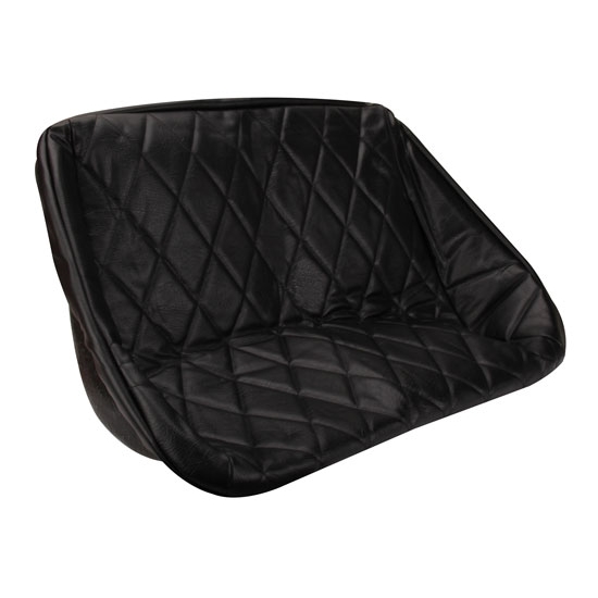 EMPI 3059 Buggy Rear Bench Seat Cover, Black Diamond Pleat, 341/2 In.