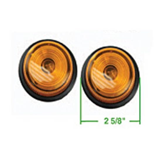 EMPI 9414 CalLook Amber Turn Signals, 21/2 Inch Diameter, Pair