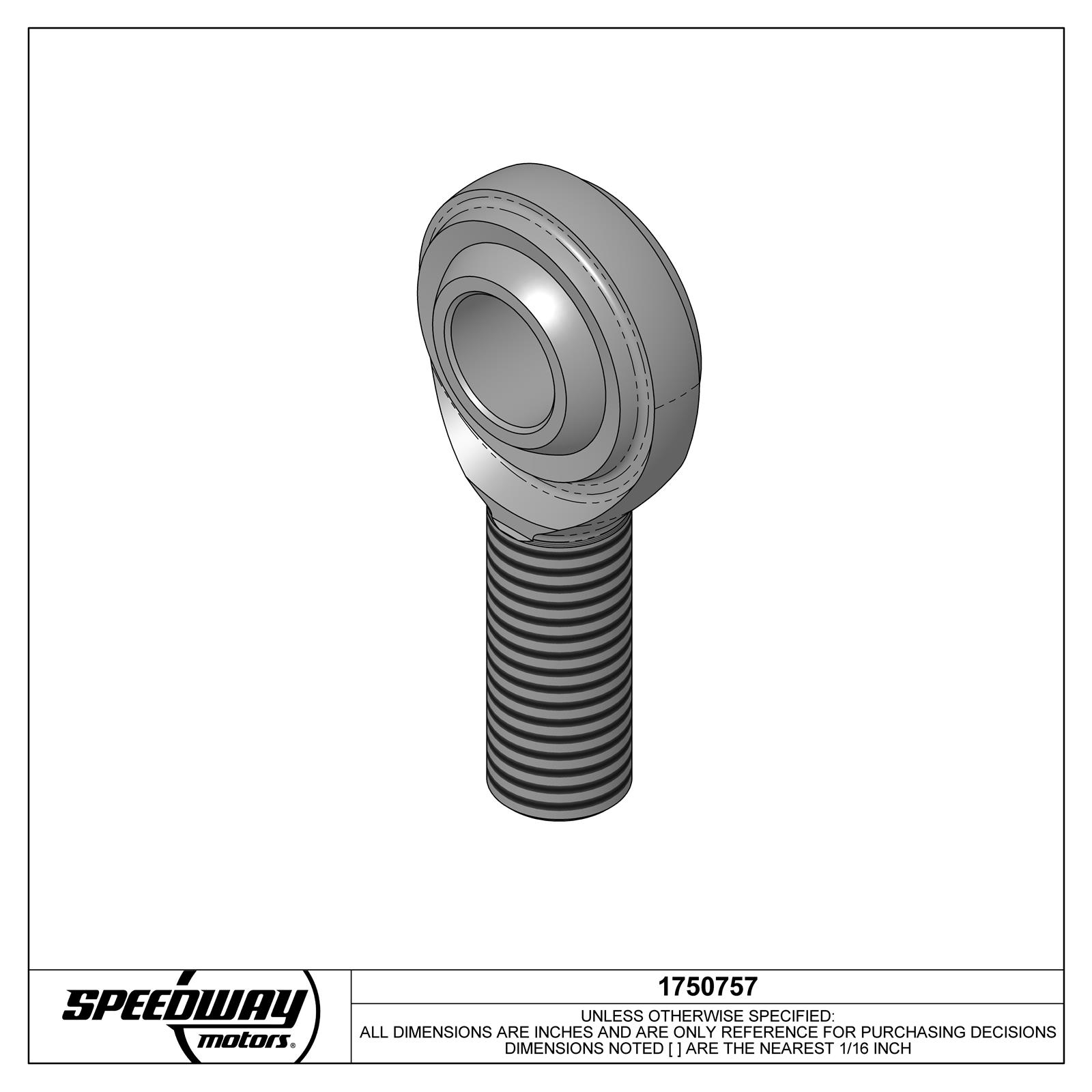 Steel Heim Joint Rod Ends for Steering Shaft, 3/4-16 RH Male .757 Hole