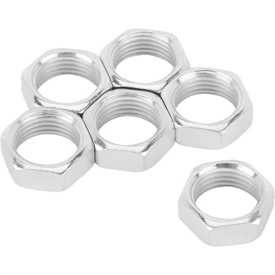 Small Diameter Steel Jam Nuts, 5/8-18, Left Hand Thread, Pack/6