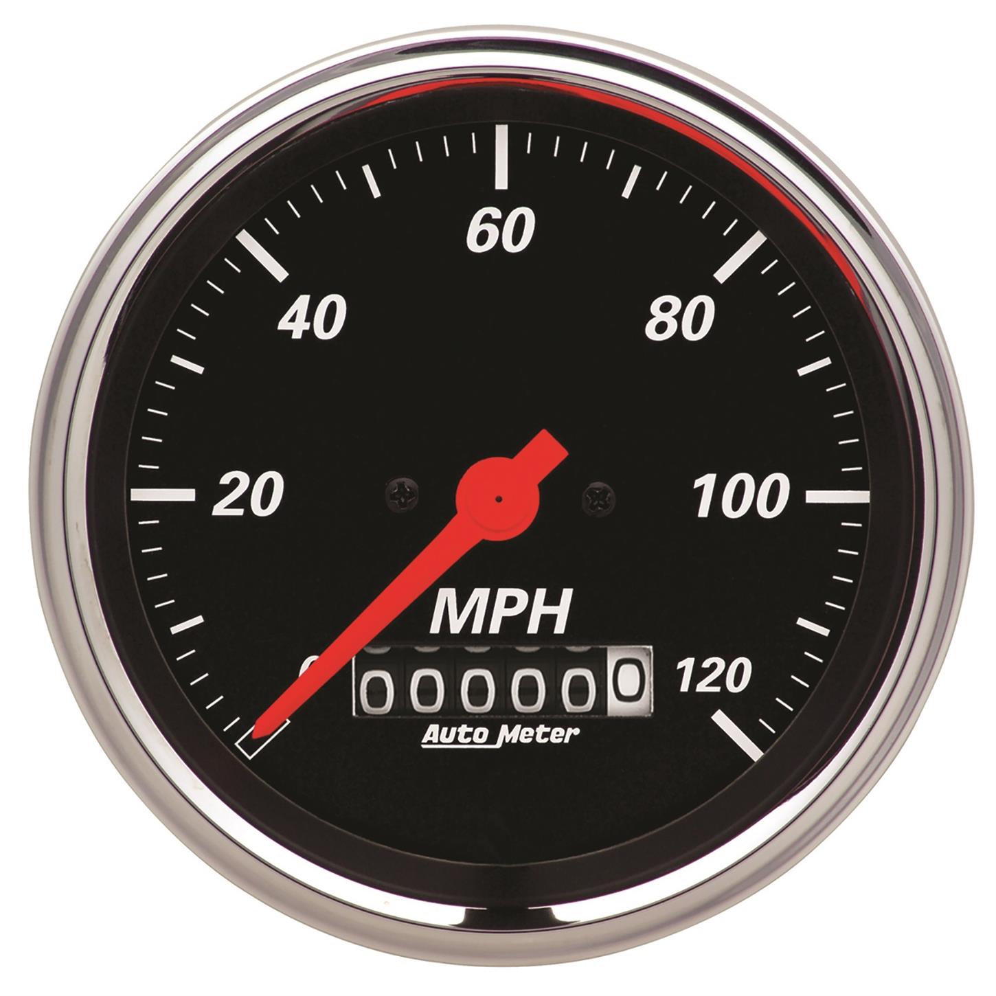 AutoMeter 1479 Speedo Gauge, 3 3/8 Inch, 120MPH, Designer Black