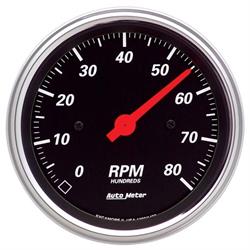 AutoMeter 1490 Designer Black Air-Core In-Dash Tachometer Gauge