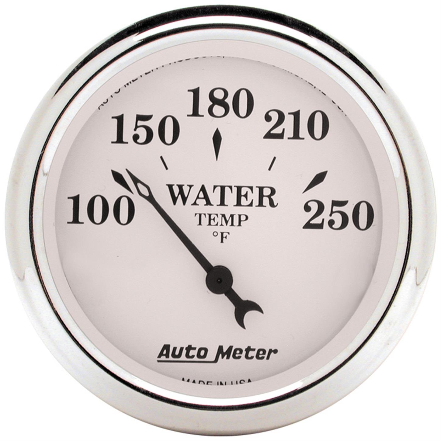 1638 Old Tyme White Mechanical Water Temperature Gauge - 2.06 in.