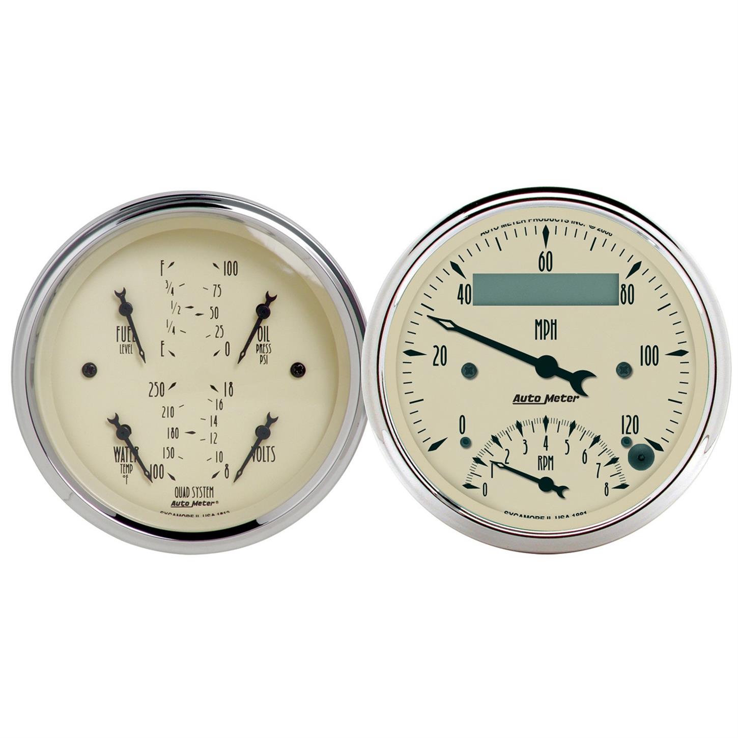AutoMeter 7039-02 AutoMeter Antique Beige Instrument Clusters | Summit