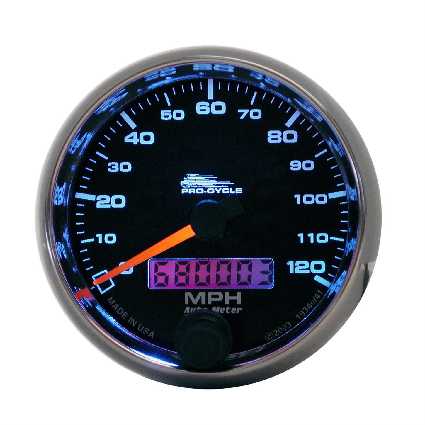 Auto Meter® 1389 - Arctic White Series 5" Speedometer Gauge, 0-120 MPH