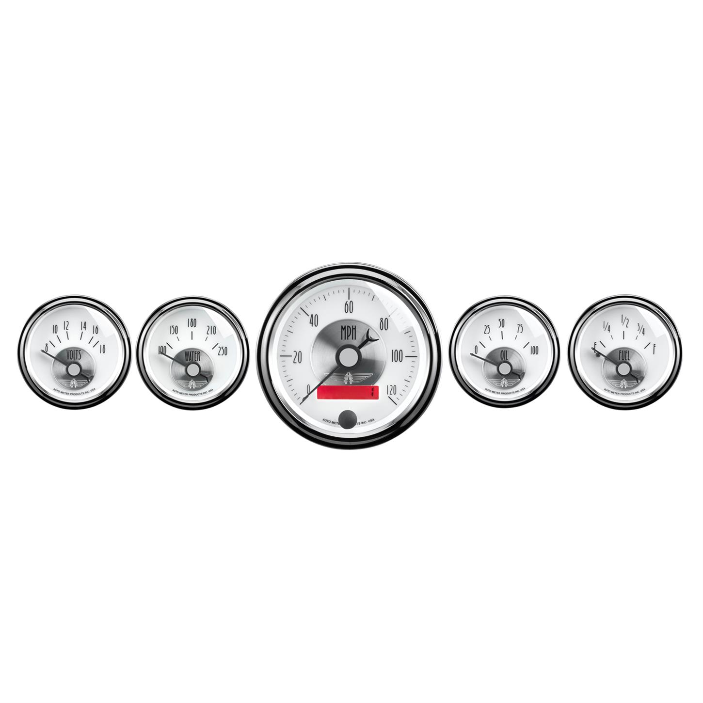 AutoMeter 2006 5 Pc. Gauge Kit, Electric Speedo W/ LCD Odo, Pearl