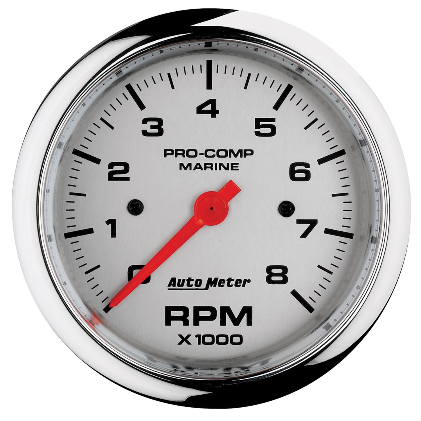 AutoMeter 200779-35 Tach Gauge, 3 3/8 Inch, 8K RPM, Marine Chrome