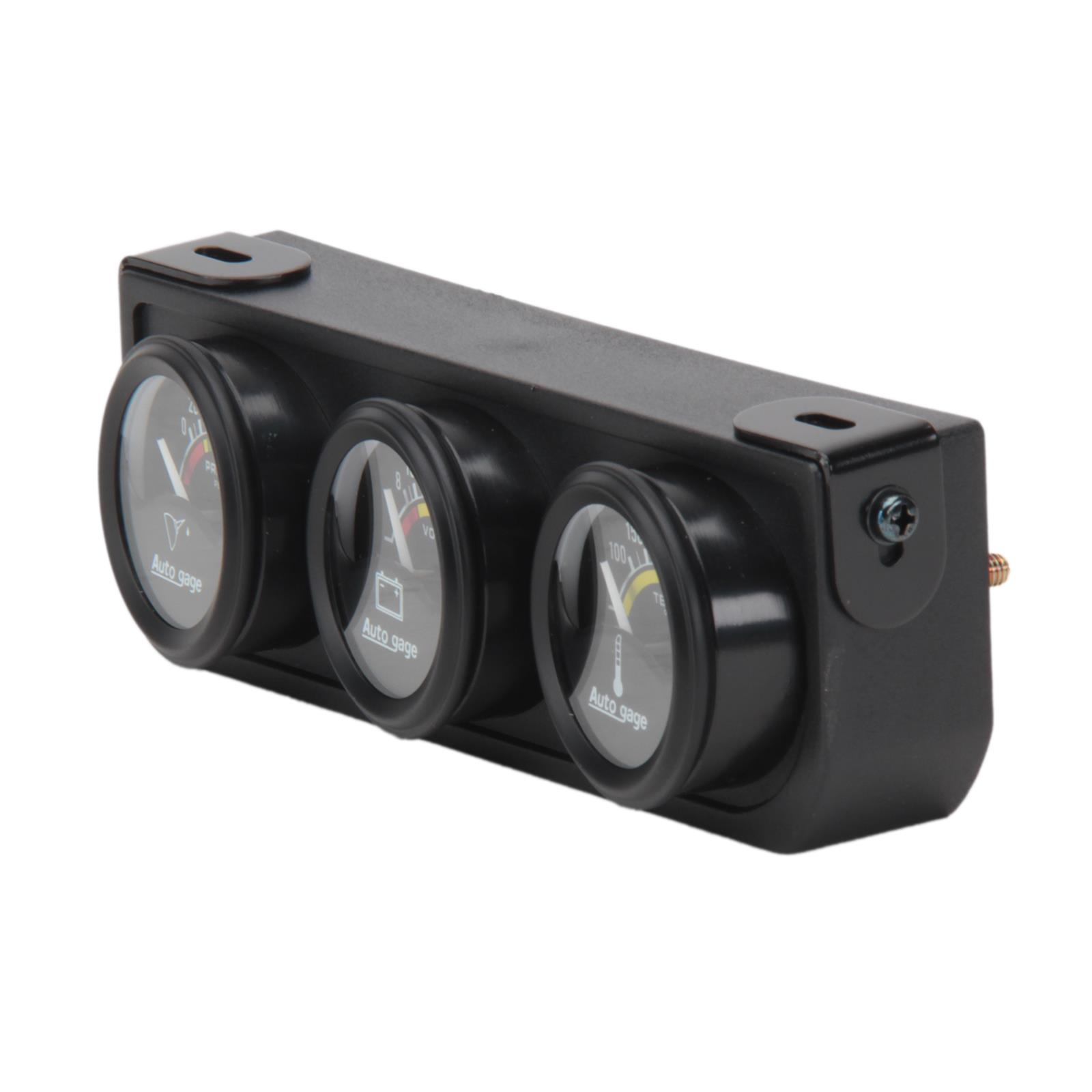 AutoMeter 2391 Auto Gage 3 Gauge Console, Oil/Volt/Water