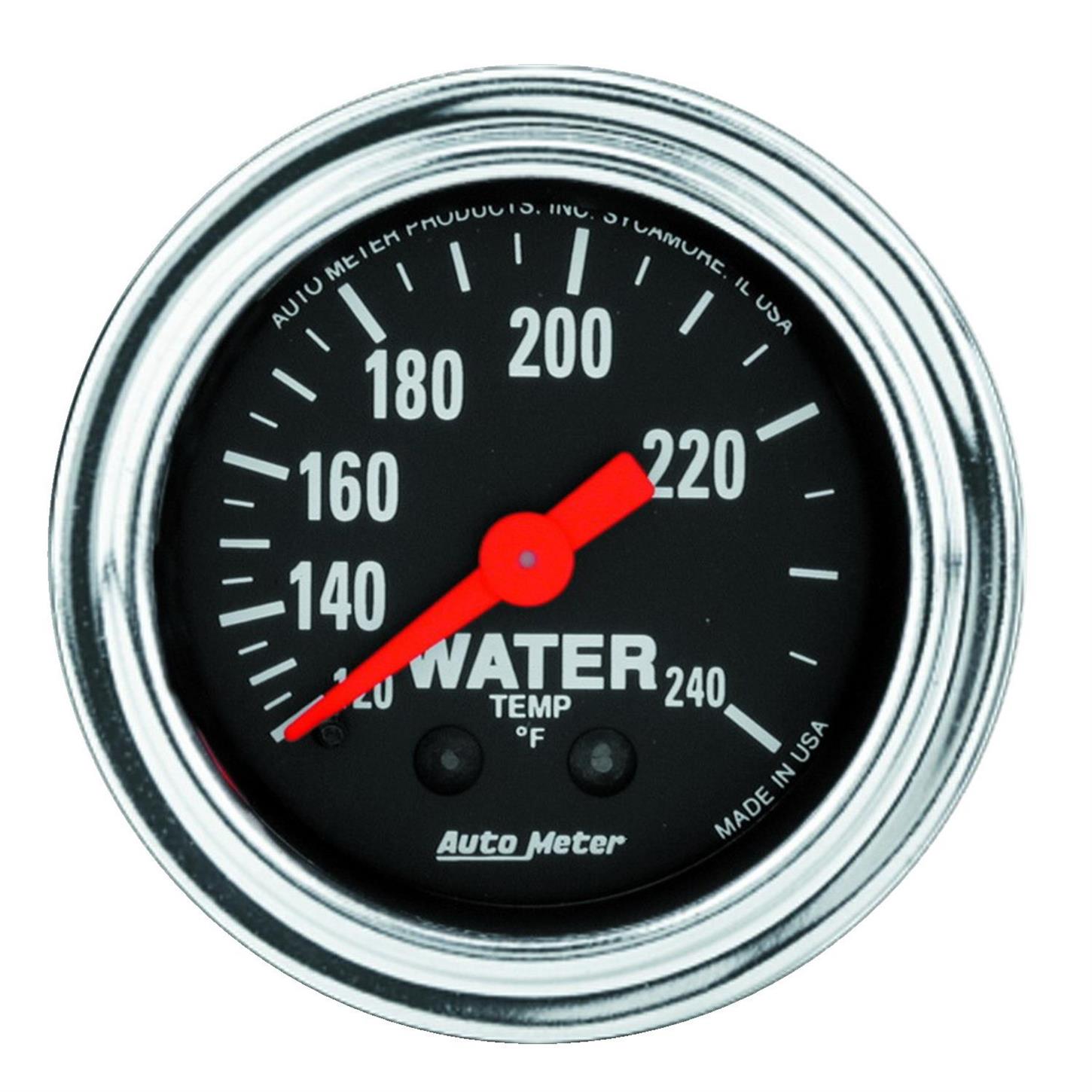 AutoMeter 2433 Trad. Chrome Mechanical Water Temperature Gauge