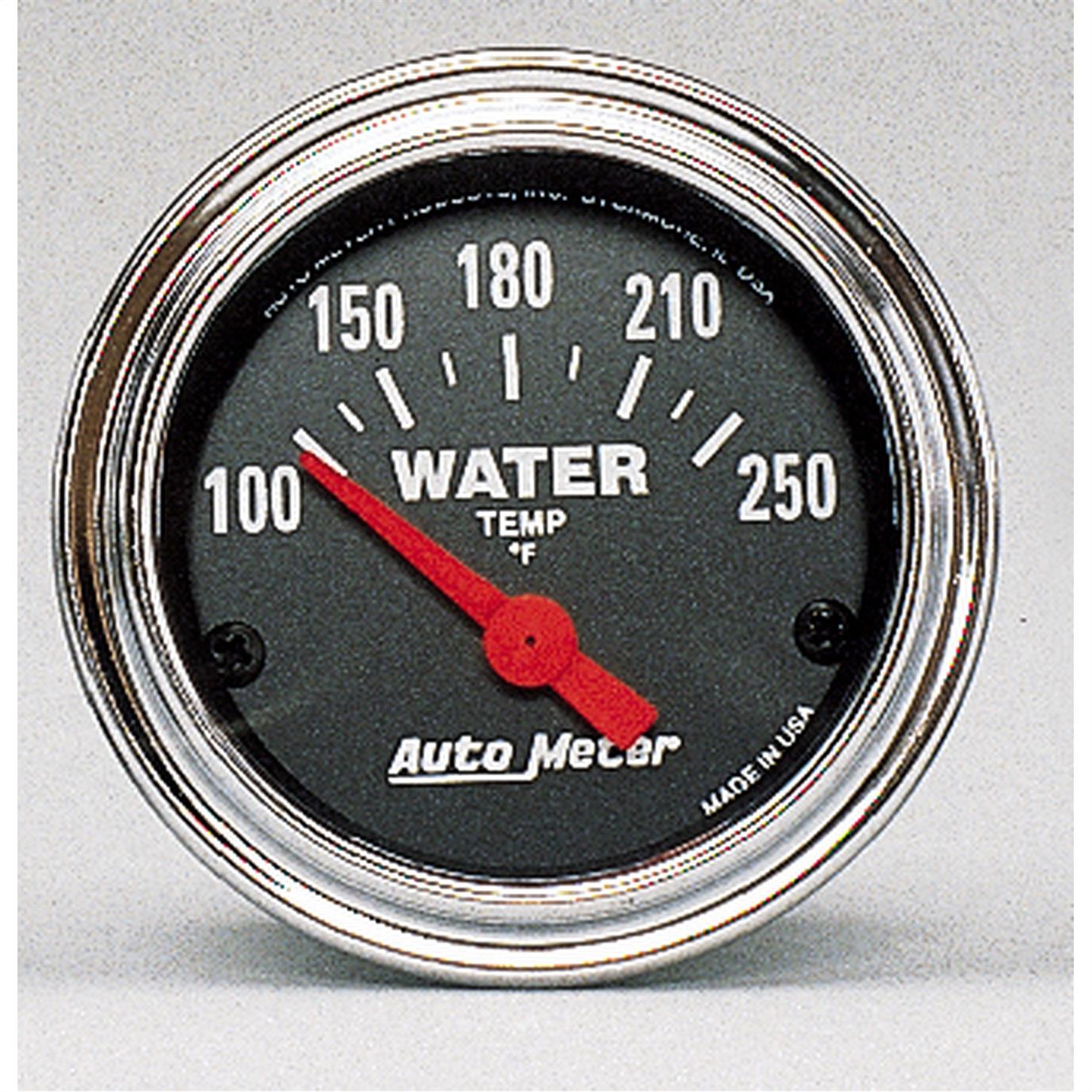 2532 Traditional Chrome 2.06 in. Water Temperature Gauge - 100-280 deg