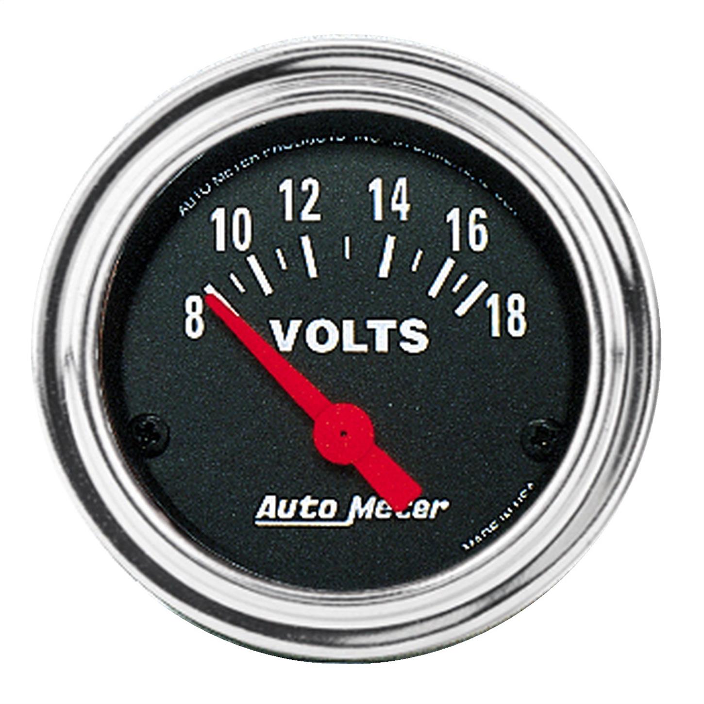 AutoMeter 2592 Traditional Chrome Air-Core Voltmeter Gauge