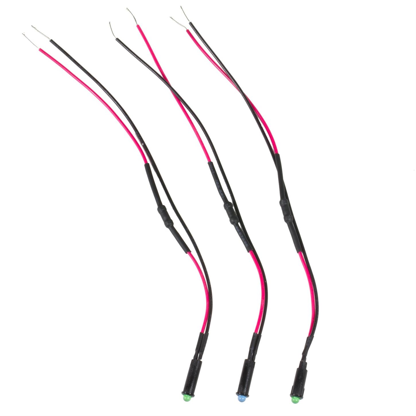 AutoMeter 3283 LED Indicator Light Kit (2 Green, 1 Blue)