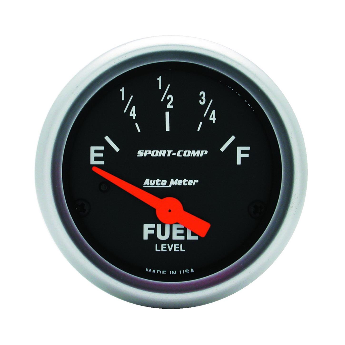 AutoMeter 3316 Sport-Comp Air-Core Elec. Fuel Level Gauge,2-1/16