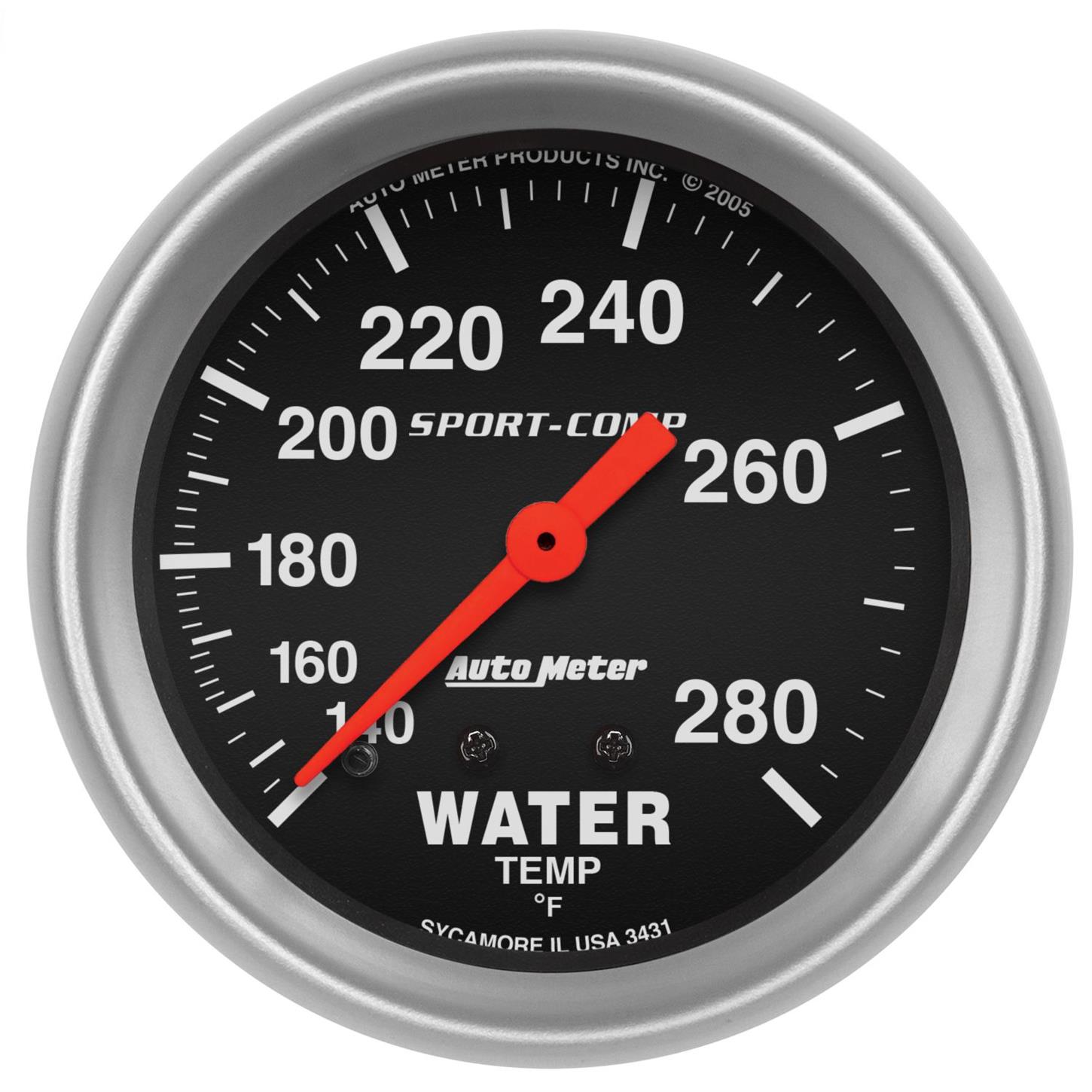 ATM3431 2.62 in. Sport Comp Mechanical Water Temperature Gauge
