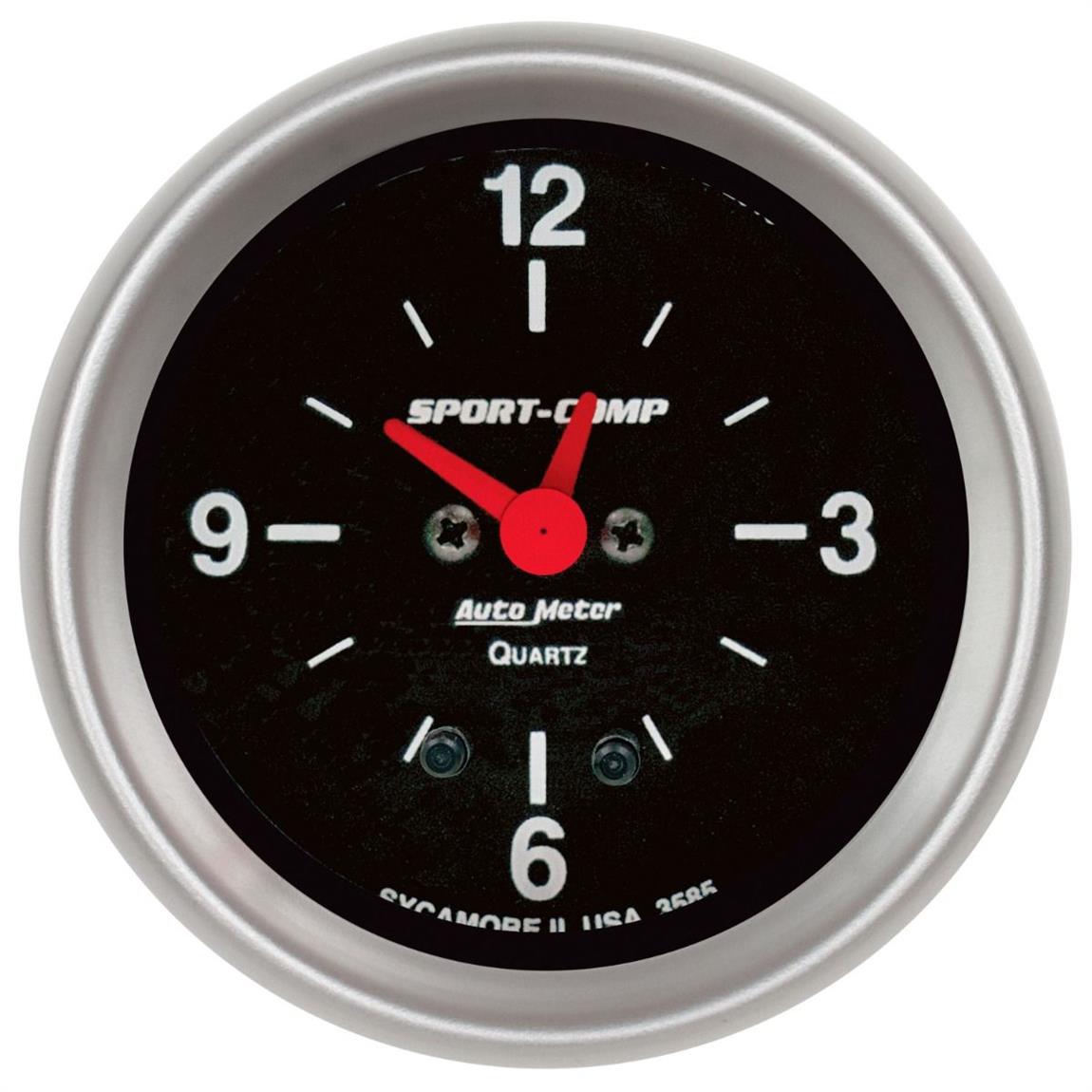 AutoMeter 3585 Sport-Comp Quartz Clock Gauge, 2-5/8 Inch
