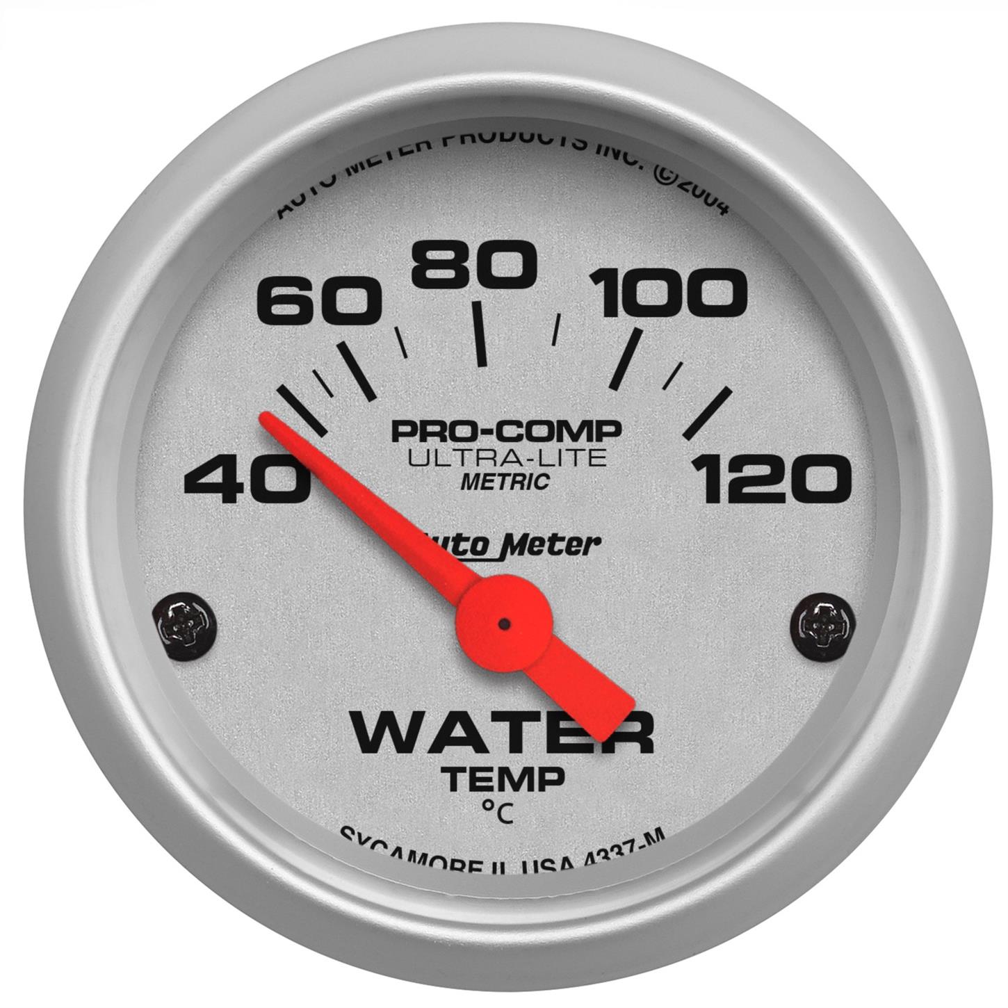 AutoMeter 4337M UltraLite AirCore Water Temp. Gauge,21/16